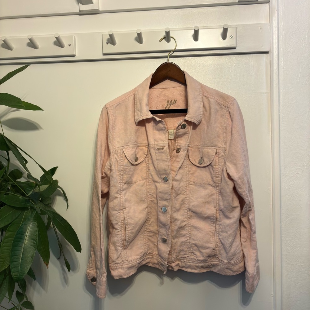 J.Jill Women's Pink Linen Jacket
